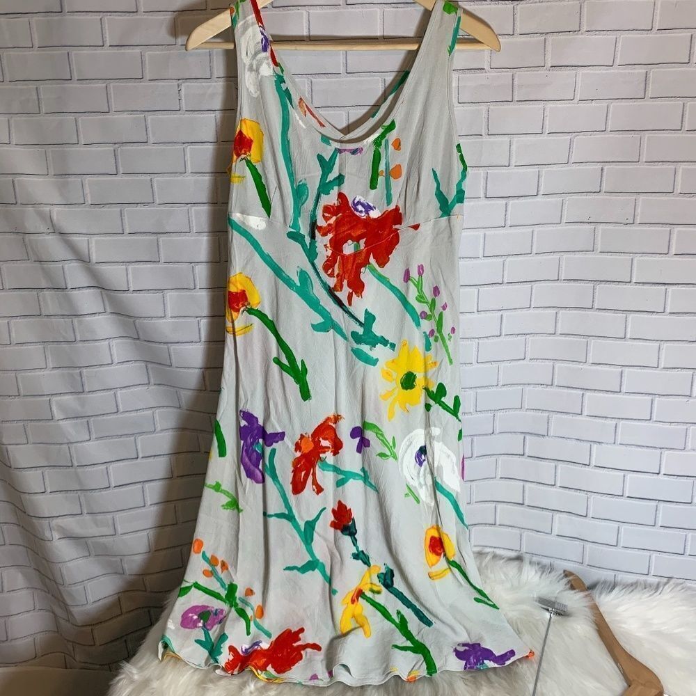 Hula Moon By Jams World Vintage Floral Sundress Sz M